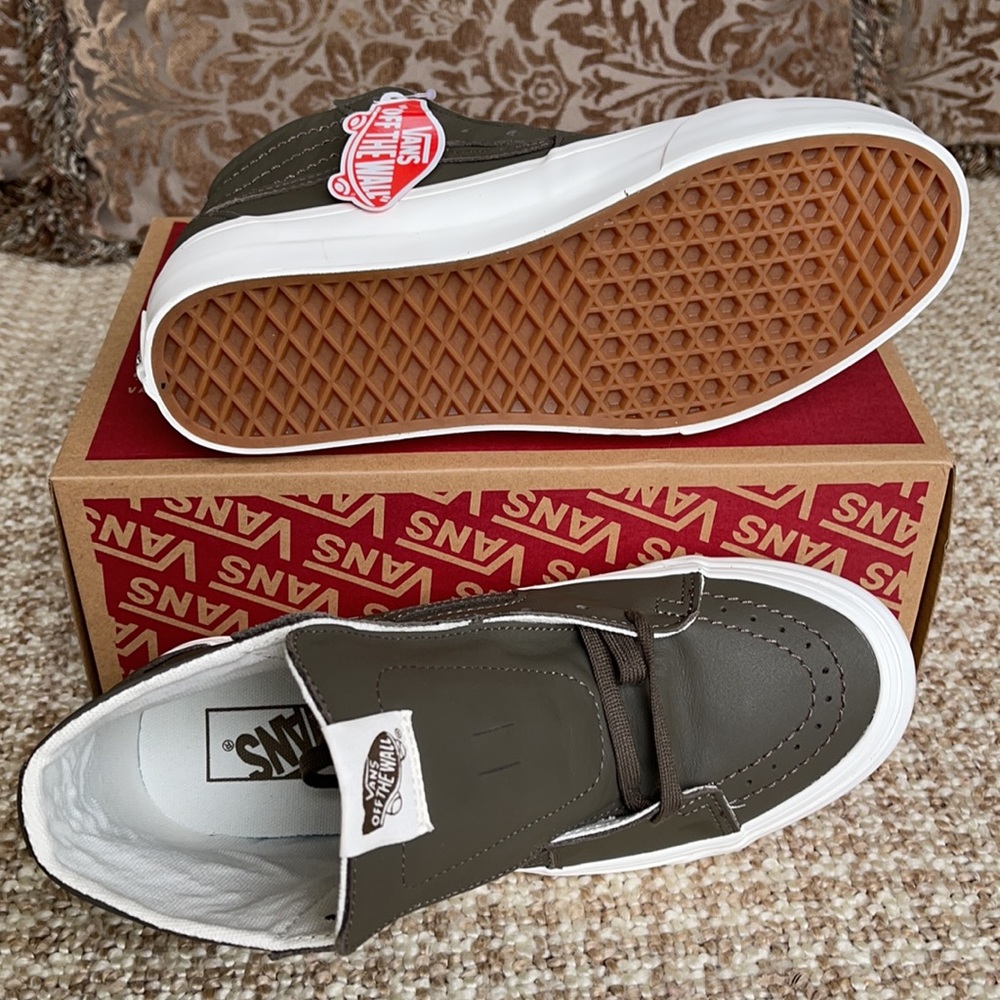 Vans Sk8-Hi Tapered Soft Leather Canteen/Snow WhtW - Picture 4 of 16